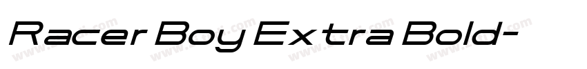 Racer Boy Extra Bold字体转换